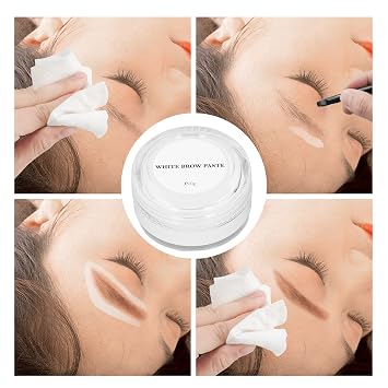 White Mapping Paste for Eyebrows White Eyebrow Paste 10 g for Permanent Eyebrow Tattoo Makeup and Lip Design Permanent Make-up Tint - Precise Contours