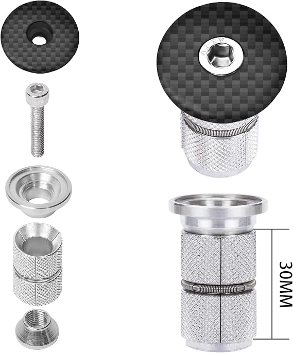 BUCKLOS Bicycle Headset Top Cap & Expander Plug Fits 1-1/8 Fork Bike Stem