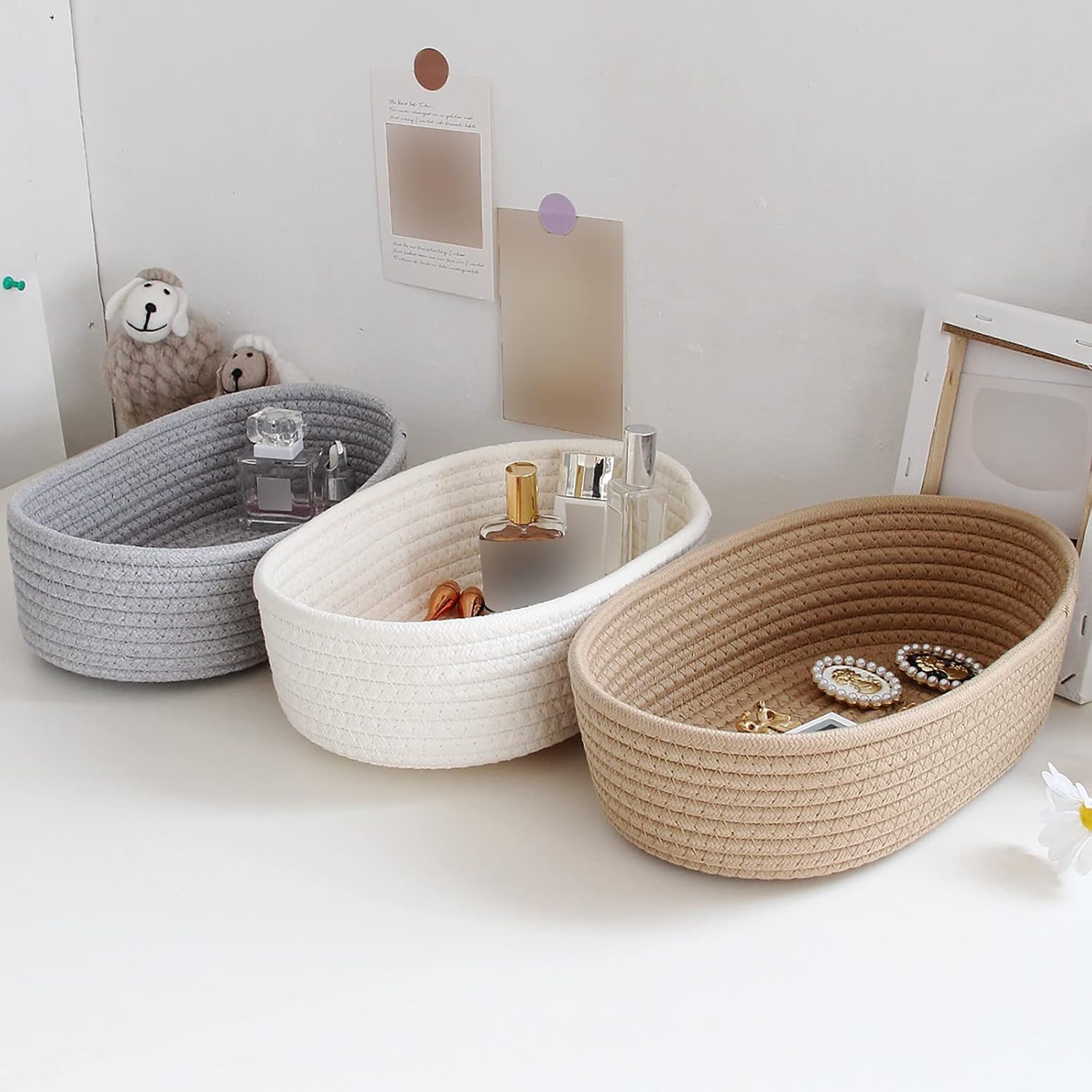 Generic Small Woven Basket, Cute Small Basket, Rope Room