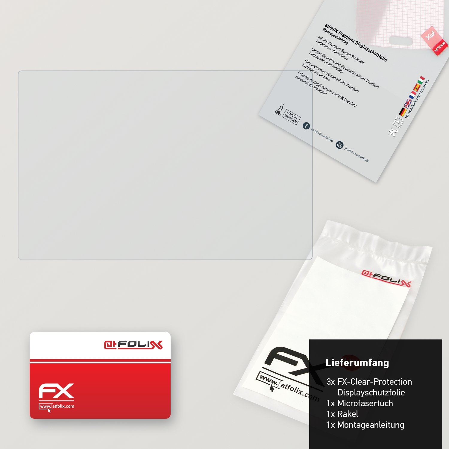 atFoliX Screen Protection Film compatible with Panasonic Lumix DMC-G70 Screen Protector, ultra-clear FX Protective Film (3X)