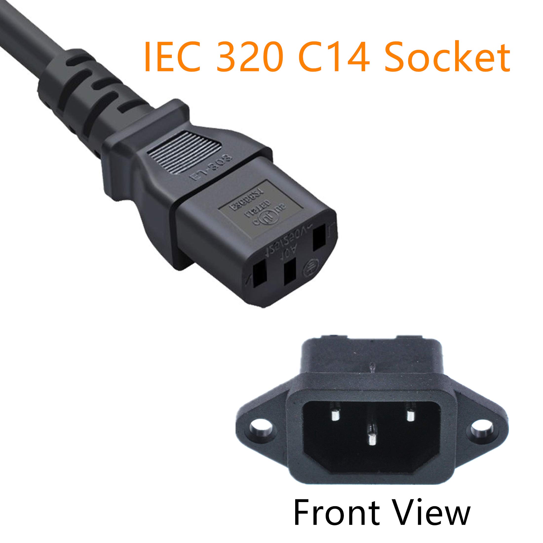 10 Pezzi Adattatore di Alimentazione IEC 320 C14 AC 250V 10A a Pannello