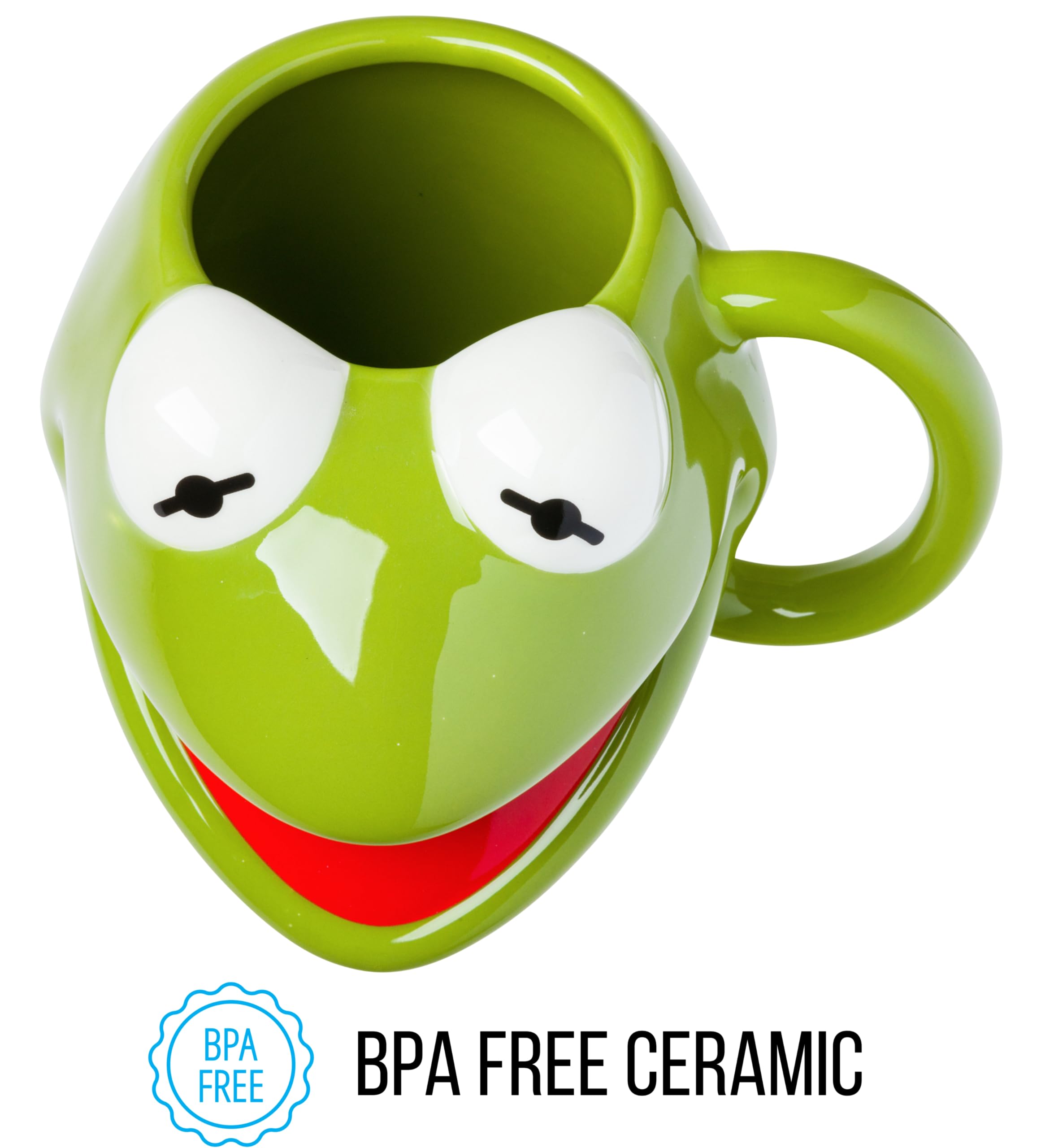 Silver Buffalo Muppets Kermit Face Ceramic 3D Sculpted Mug