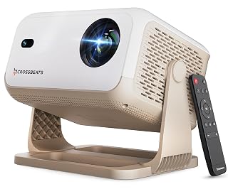 Crossbeats Lumex Cine Smart Home Projector 4k Ultra HD, Native 1080p, Mini Projector for Room,16000 Lumens Android OS, Built-in - Netflix, Prime, YouTube, Portable, Speaker, WiFi, 300" Display Cinema - Amazon product rated Grade A
