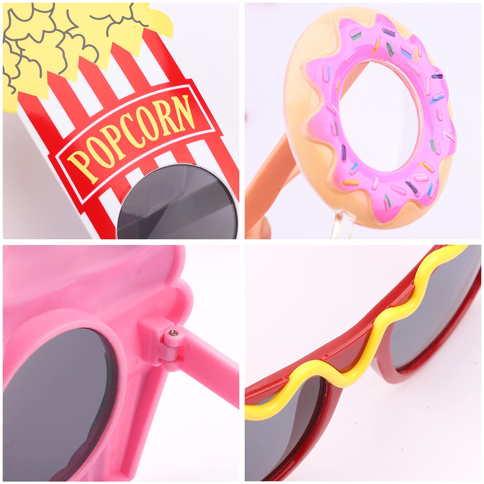 Lot De 6 Paires De Lunettes De Fête Hawaïennes Amusantes - Lunettes De Soleil Fantaisie - Pour Les Fêtes - Costume Tropical - Pour Enfants Et Adultes - Décoration Sur Le Thème
