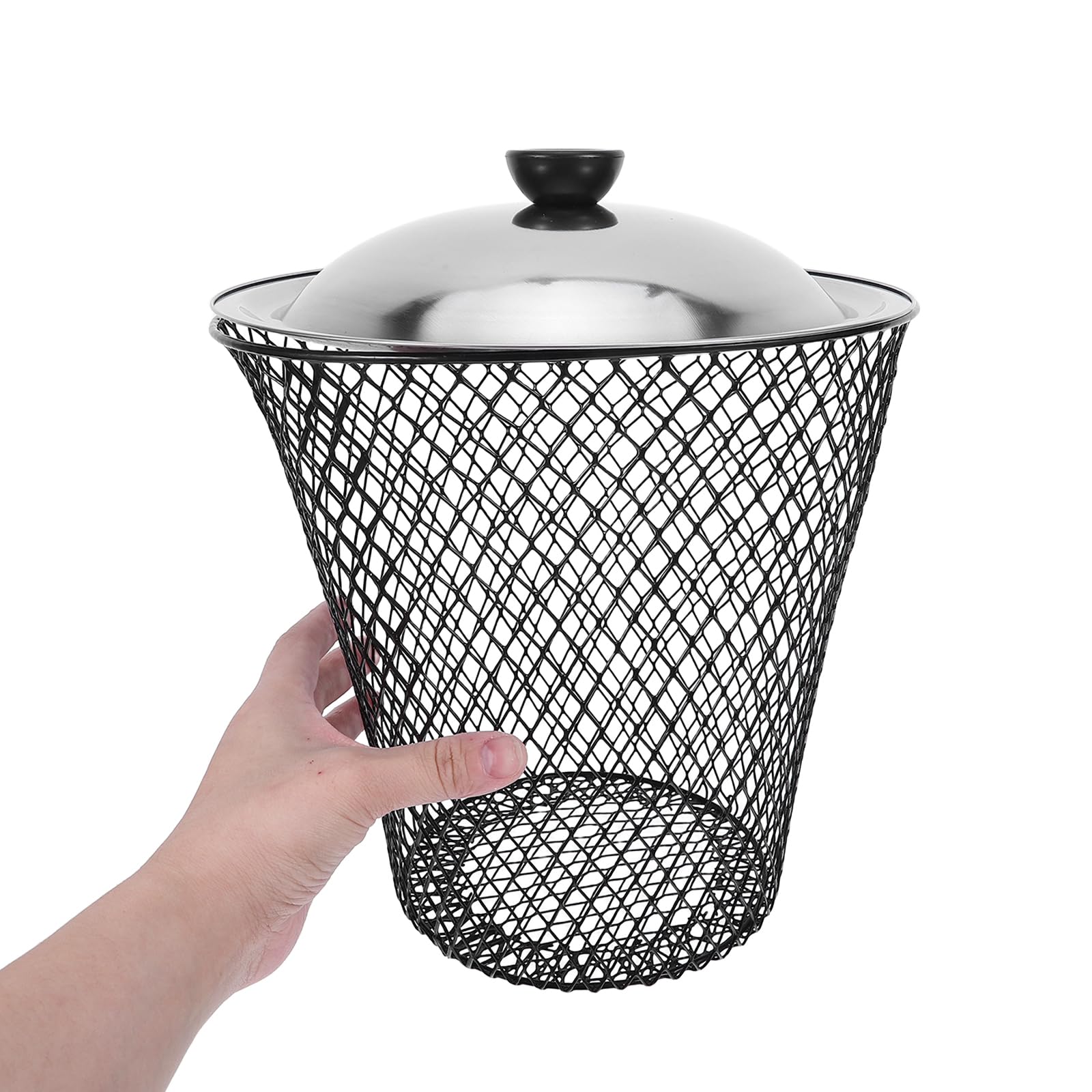 Toyvian 2 Compostadores de Lombrices Metálicos con Tapa para Jardín y Exteriores, Cubo de Basura con Orificios Diseñados y Flujo de Aire Óptimo para Compostaje