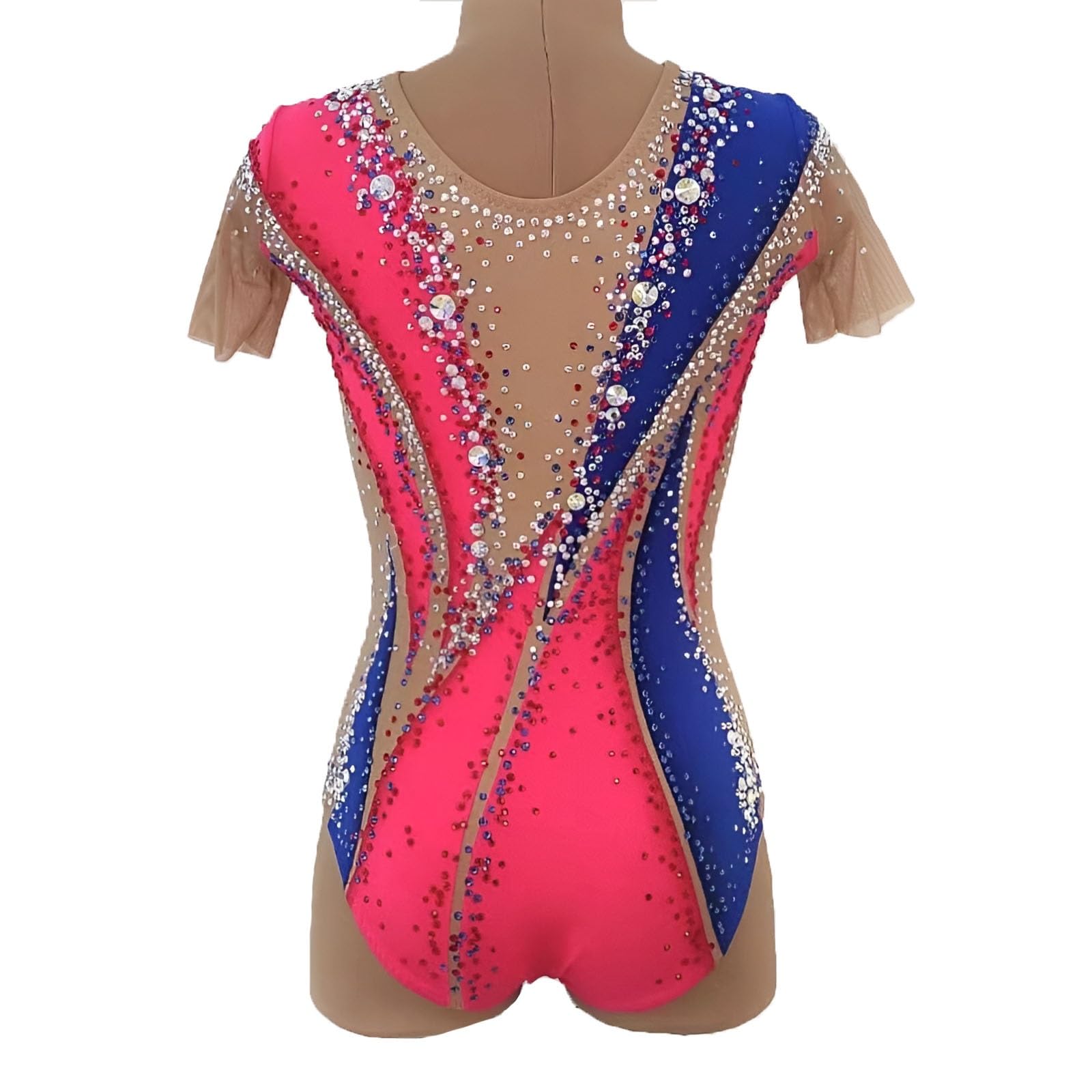 Maillot de gimnasia rítmica for niña, de alta elasticidad y brillante, personalizable.