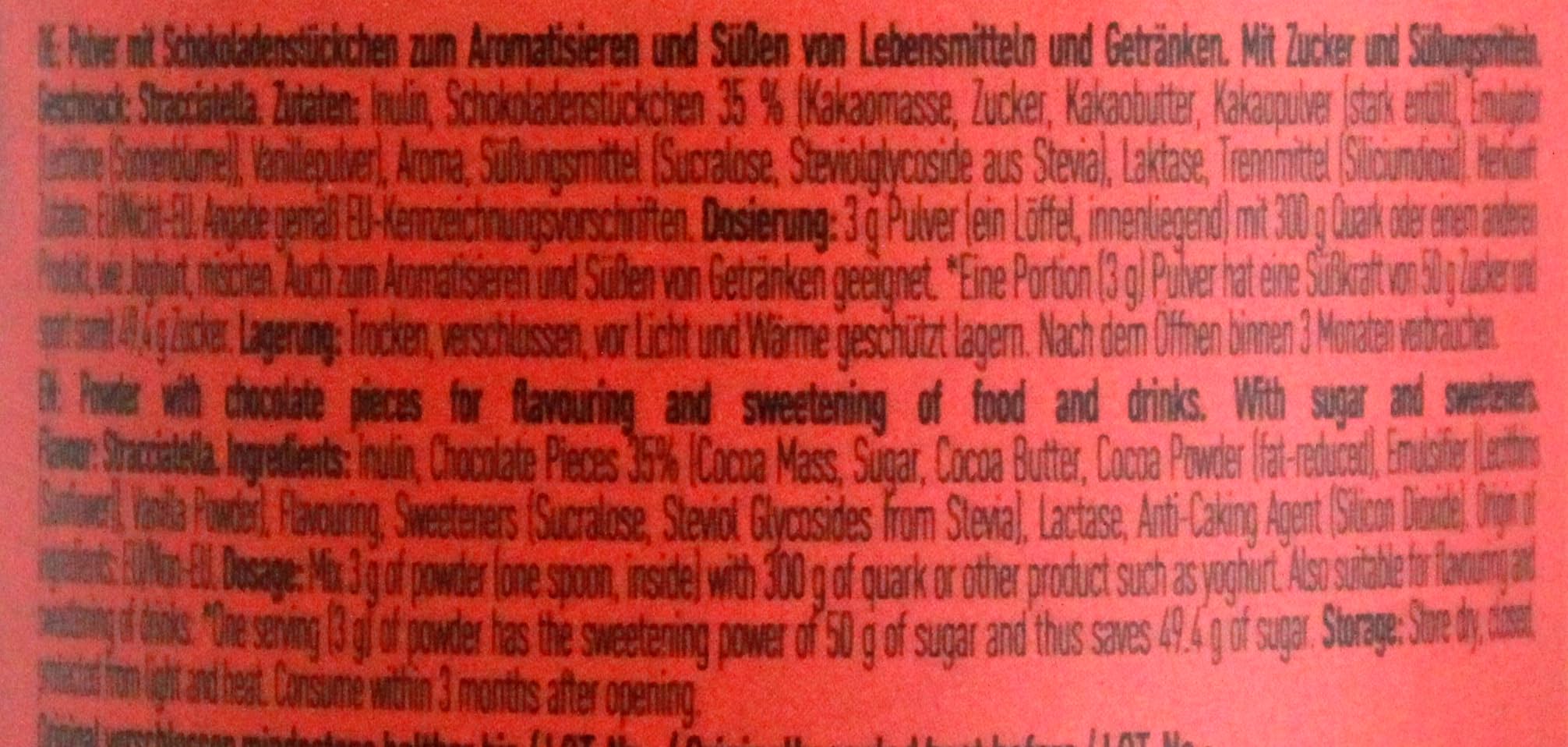 More Chunky Flavour Stracciatella Flavouring Powder, 4er Pack (4 x 90g)