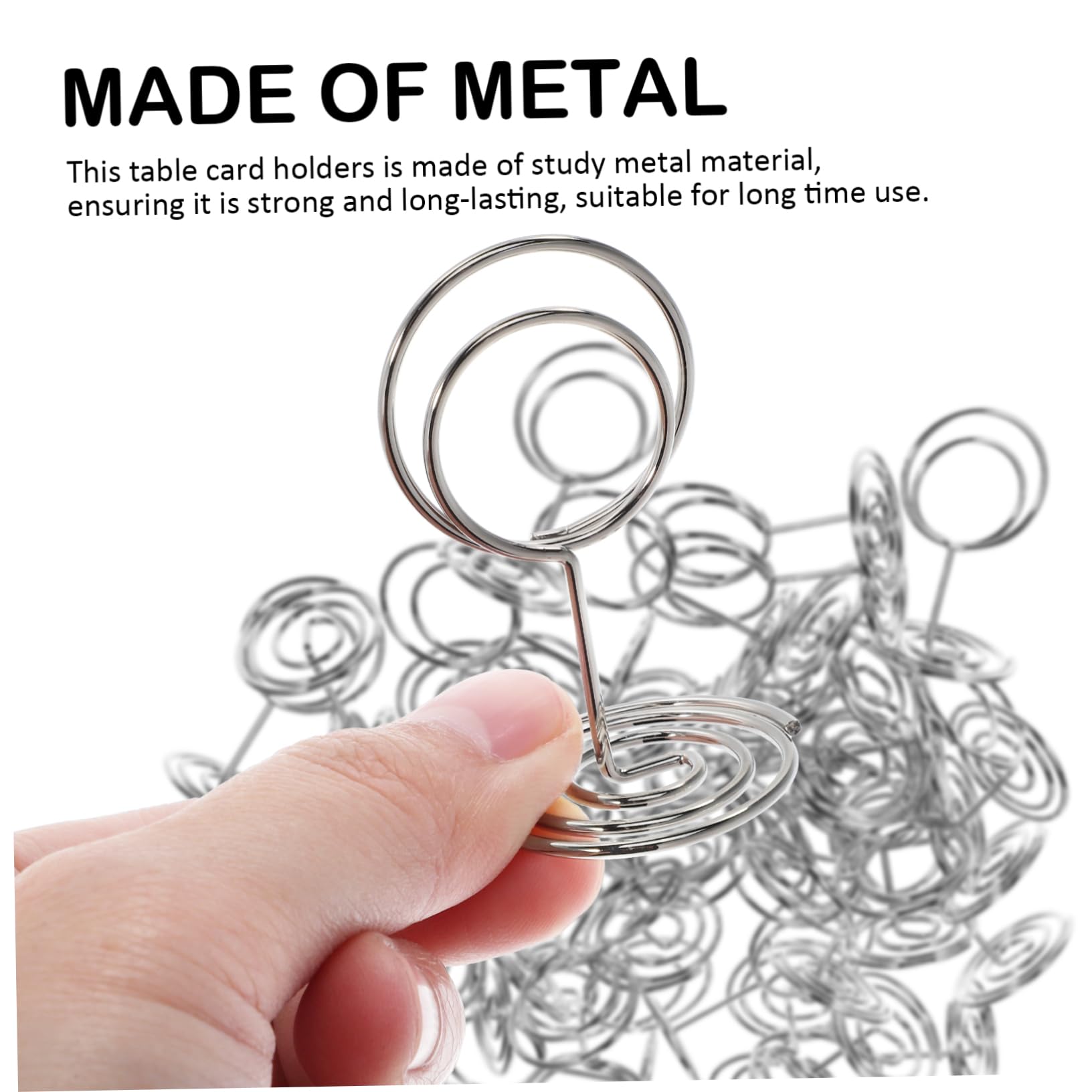 Amosfun 4 Juegos Tarjetero Lámina Soportes Para Naipes Titulares De Números De Mesa Colocar Clip De Tarjeta Mesa De Cartas Soportes De Imagen Titular De La Foto Metal Silver 50 Uds * 4