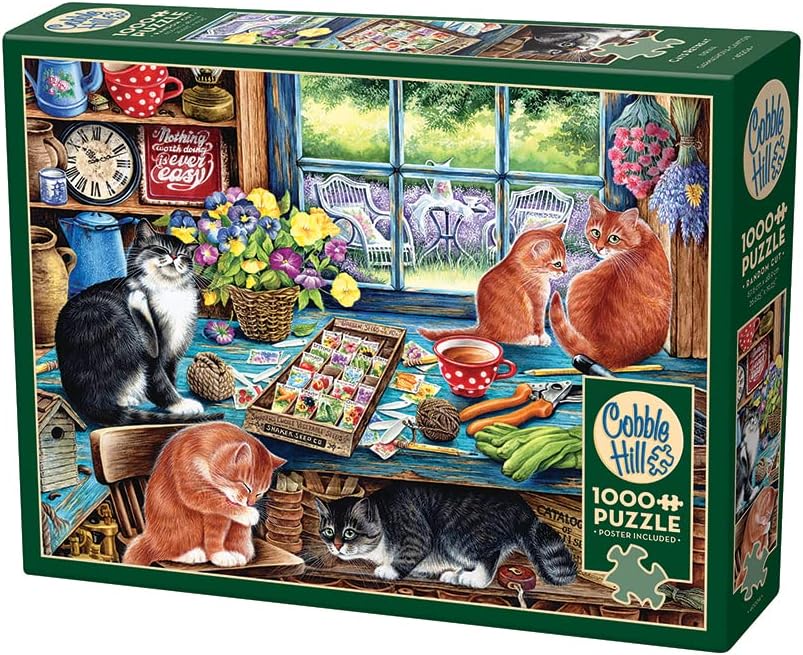Cobble Hill 1000 Piece Puzzle - Cats Retreat - Sample Poster Included