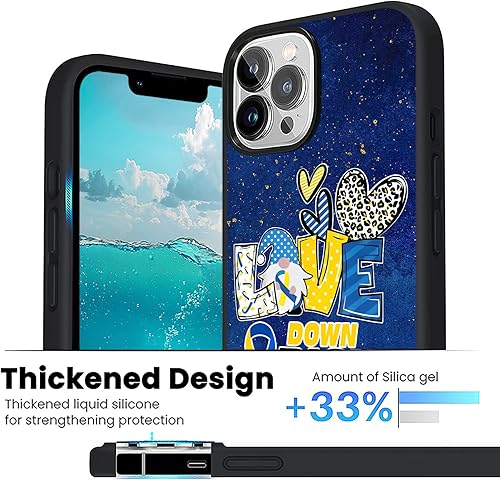 Miniatura 3 de Gnome Love Down Right Perfect Syndrome Awareness - Funda para iPhone 16 16E 15 14 13 12 11 Pro Max XR S25 S24 S23 S22 S21 FE Ultra Plus Note 20 A16