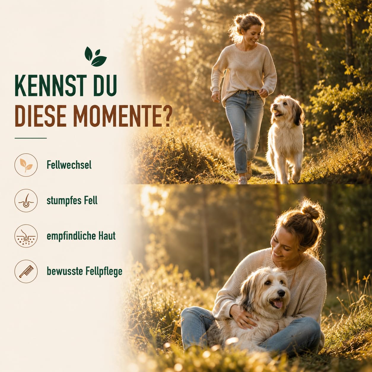 TJURE Haut & Fell Liquid Hund | 3 x 500 ml Sparset | Ergänzungsfuttermittel für Hunde mit pflanzlichen Kräuterextrakten | Unterstützt die Normale Hautfunktion & Fellbeschaffenheit | Ohne Zusätze