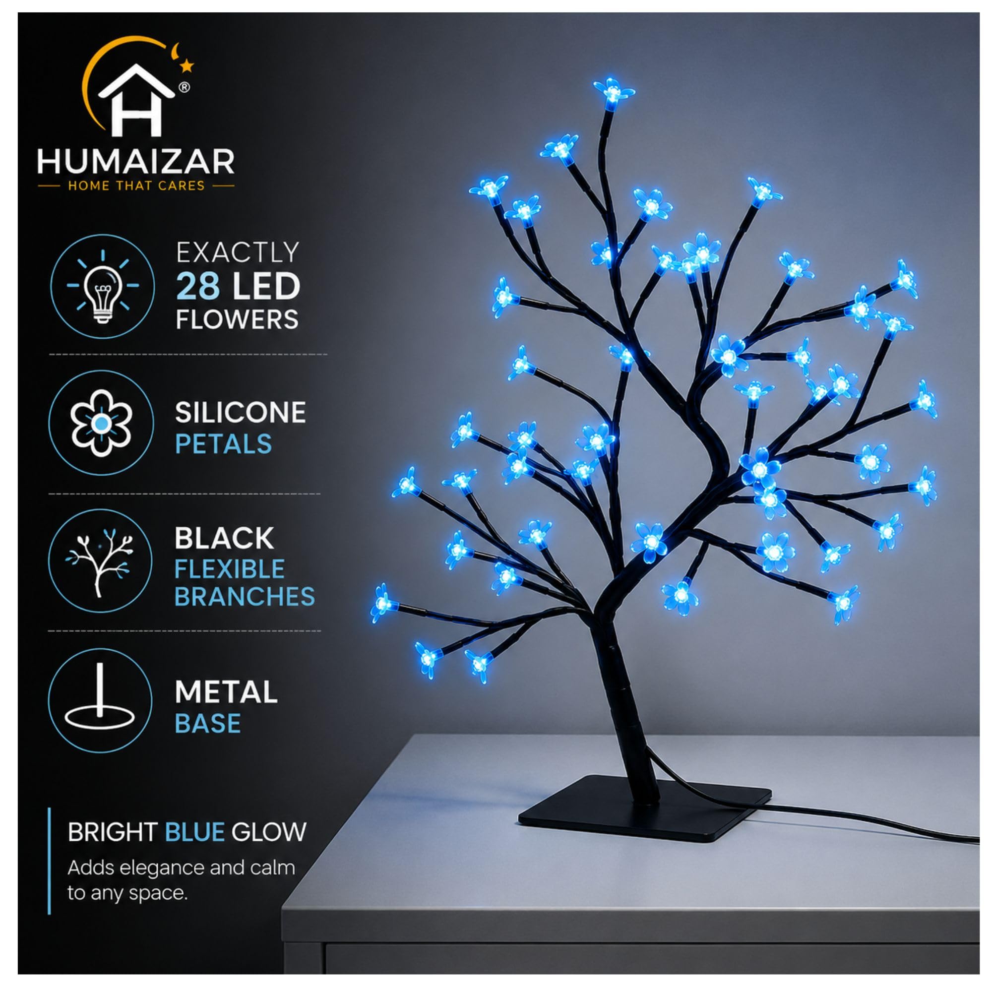 HUMAIZAR Pearl Leaf Bonsai Tree LED Light | Tabletop Decorative Lamp for Christmas, for Bedroom Décor, Christmas, Valentine Gifts & Wedding Gifts 1