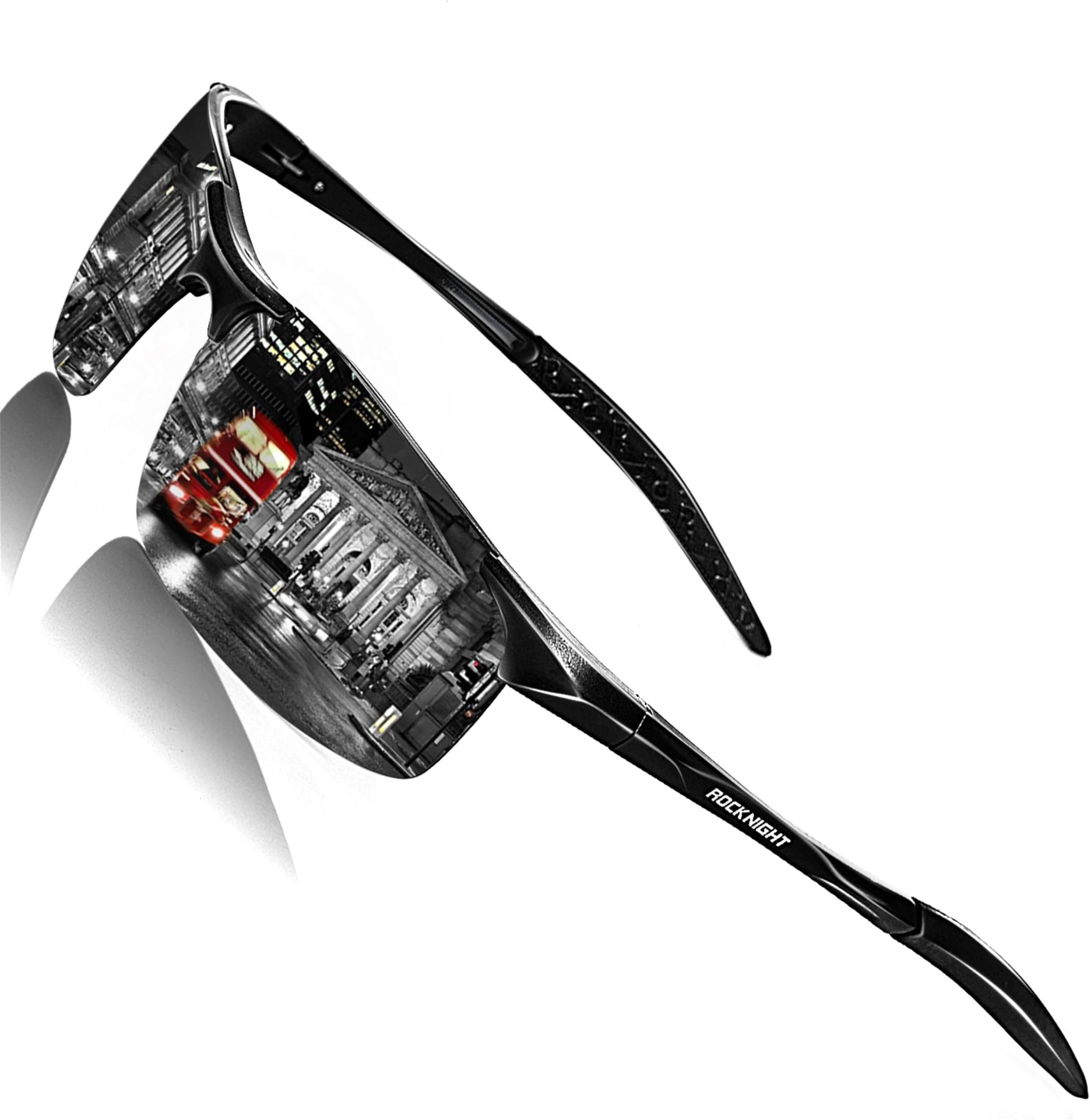 ROCKNIGHT Driving HD Polarized UV400 Protection Ultra light Al-Mg Golf Fishing Outdoor Sunglasses