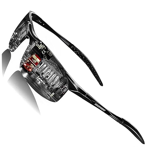 ROCKNIGHT Driving HD Polarized UV400 Protection Ultra light Al-Mg Golf Fishing Outdoor Sunglasses