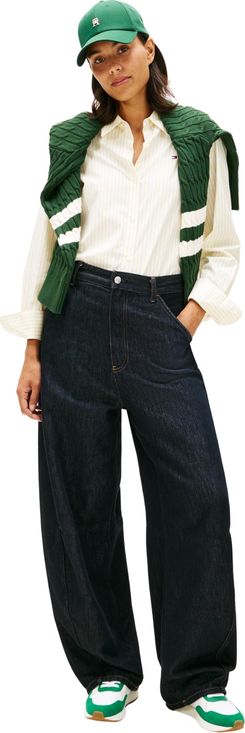 Tommy Hilfiger Mix Material Runner Fw0fw08950, Basso Top Donna