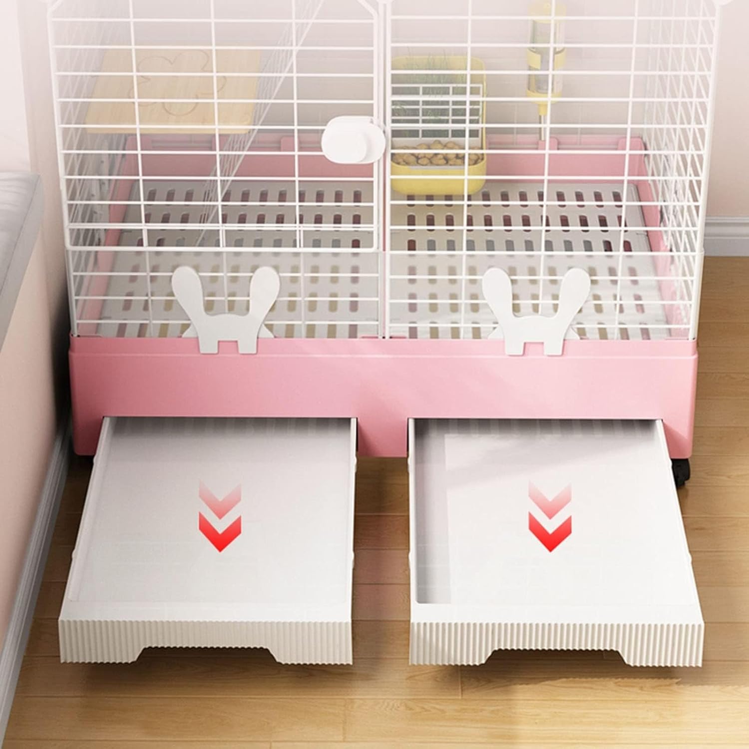 Rabbit Hutch Rabbit Hutch Indoor - Rabbit Habitat,Bunny Cages for Rabbits Guinea Pig Cage 2-Level,Small Animal Cage with Wheels for Bunny Chinchillas Ferret(Color:9pcs-b)