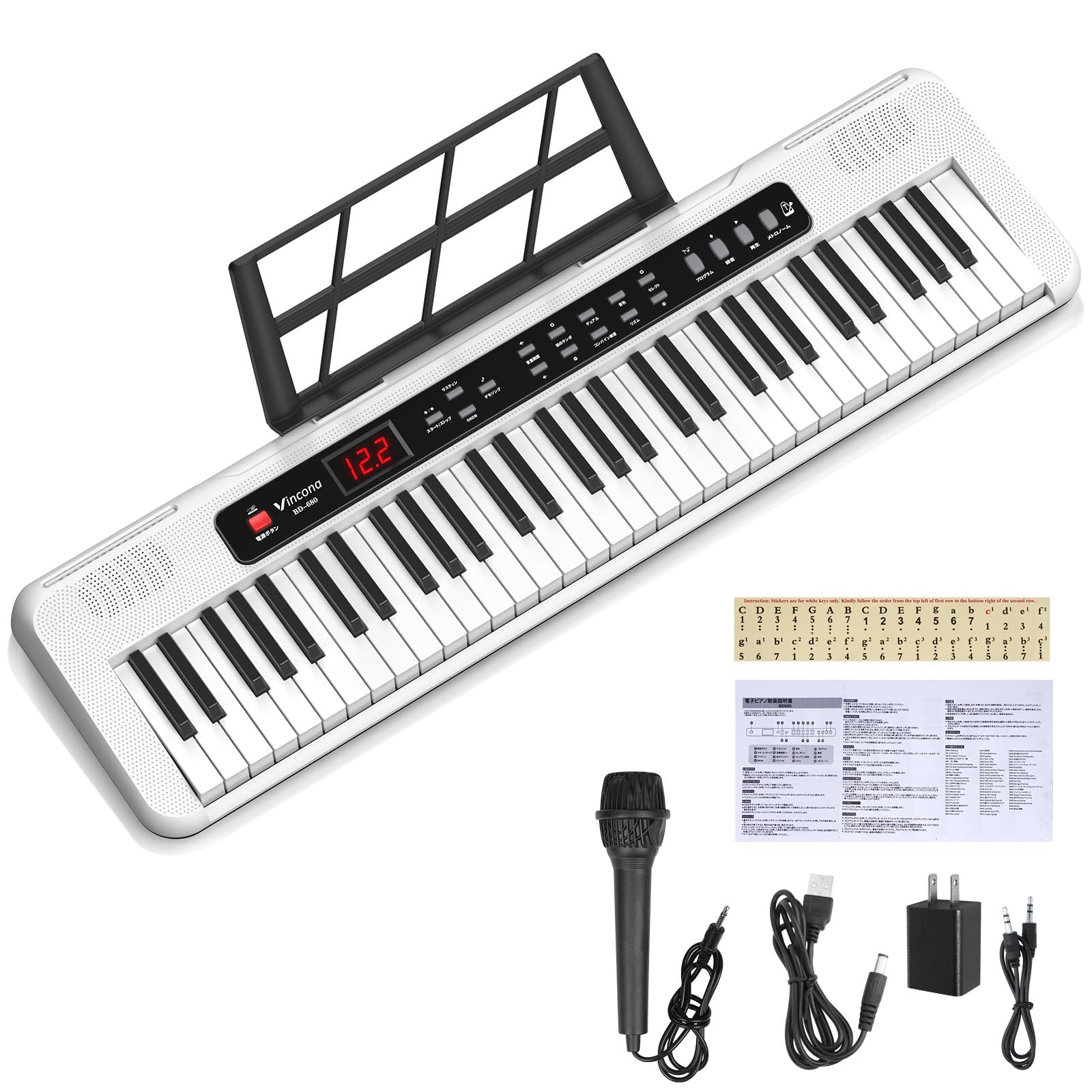 Amazon | 電子ピアノ 電子キーボード 61鍵盤 キーボード ピアノ 60デモ 