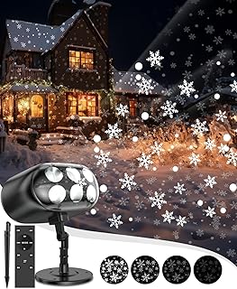 Snowflake Projector Lights with Remote, Timer, Dimmer, IP...
