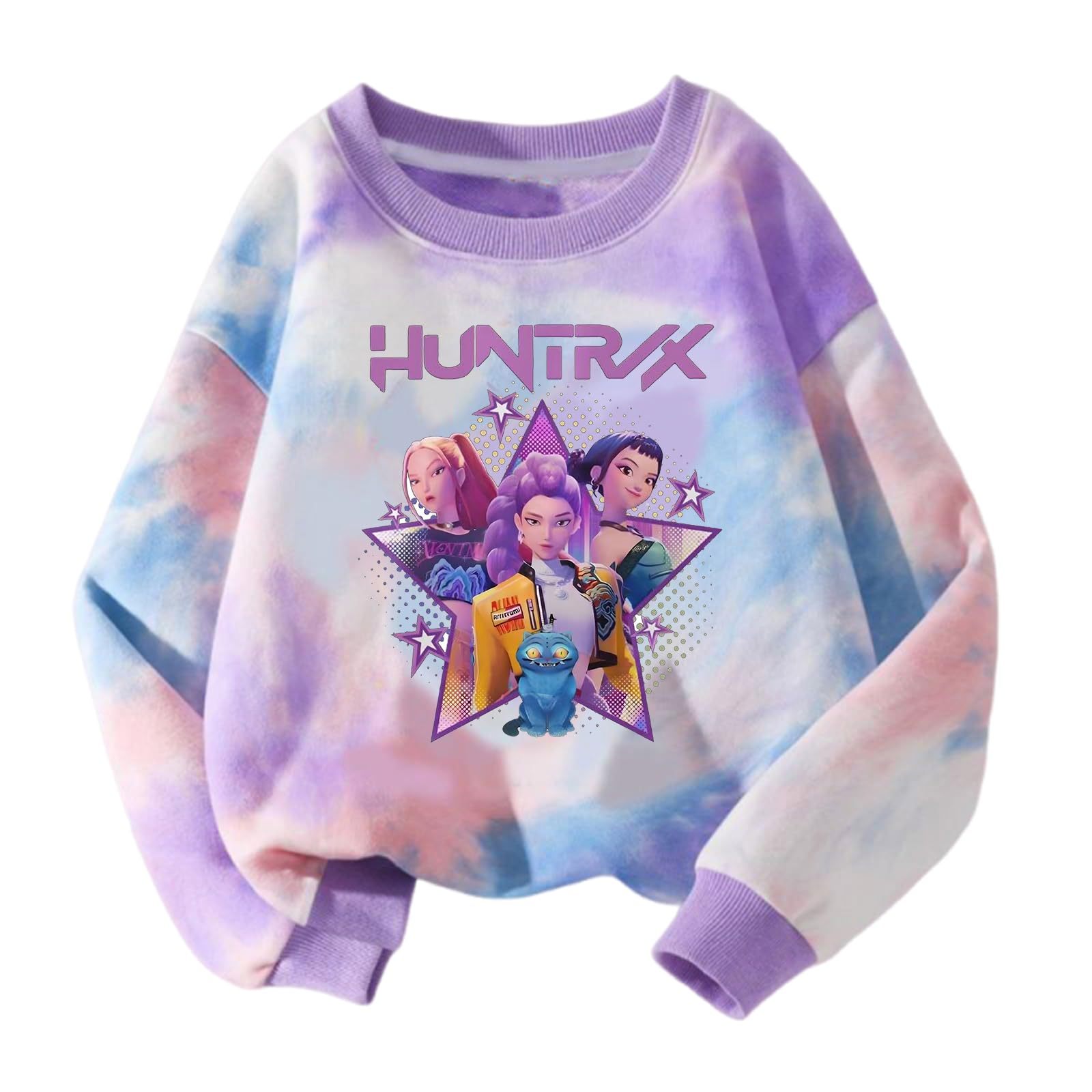 Genérico 2026 KPOP Sweatshirt Girl Hoodie Fashion Anime with Demon Music Print Sweatshirts Comfortable Y2K Sweatshirts for Girl 2-14 Years - 1