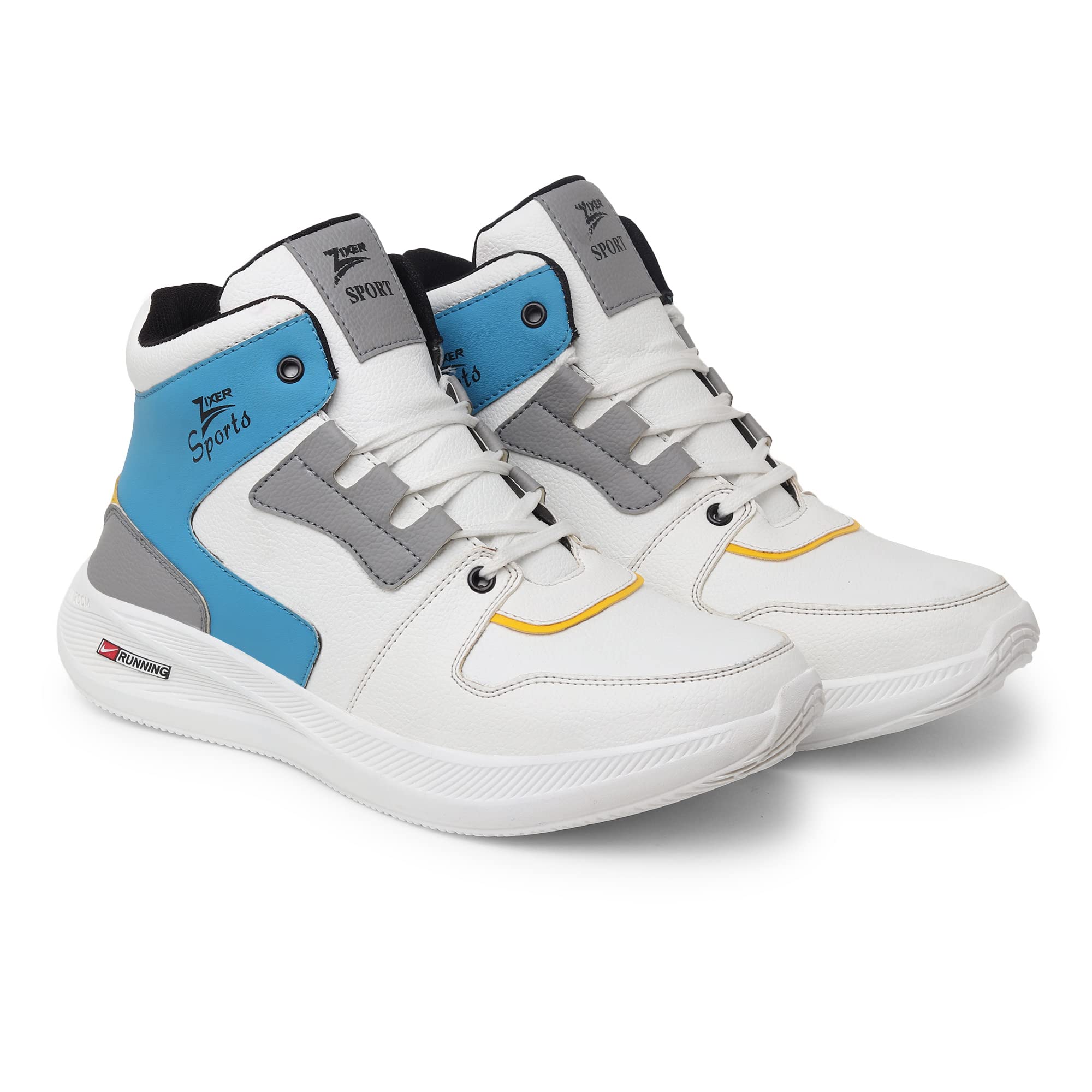 Zixer Mens Korean Style High Top Platform Fashion Sneakers Sports