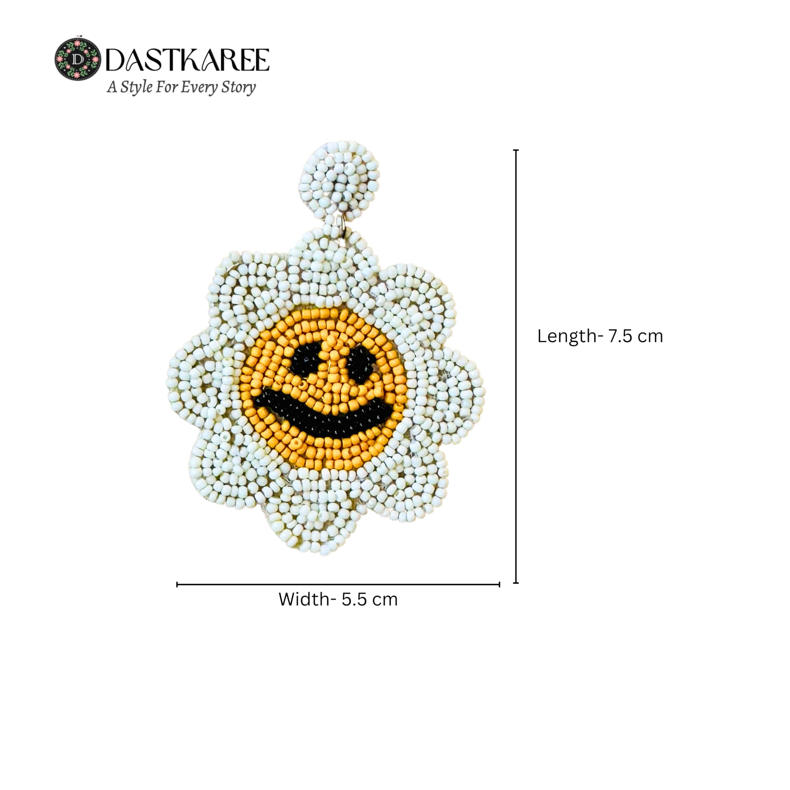 Keep Smiling Beaded Earring