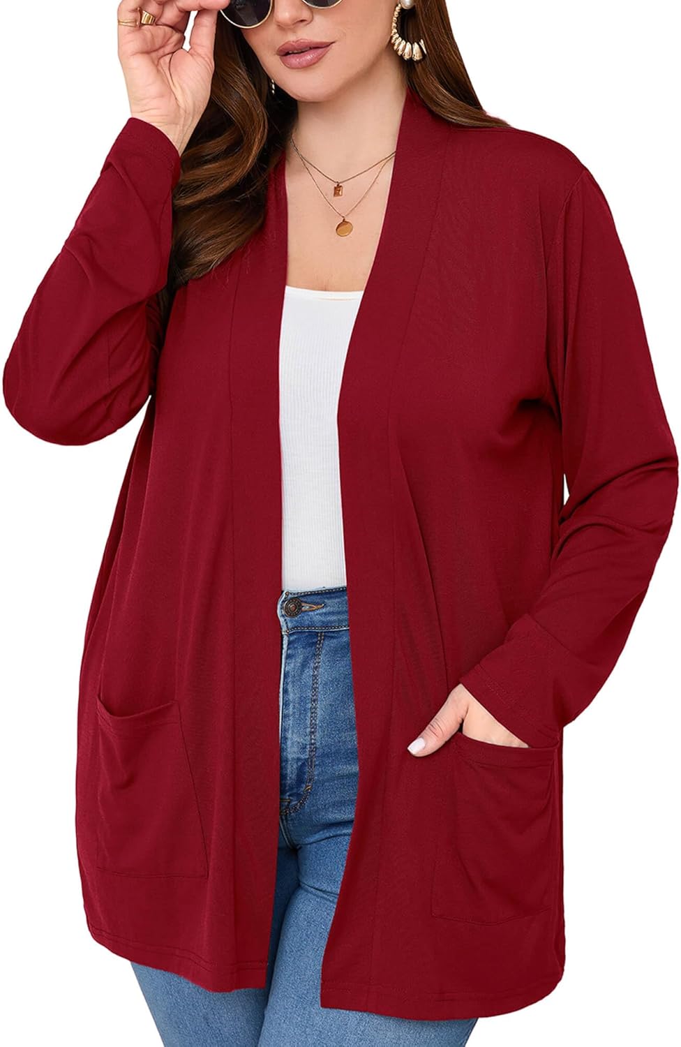 AusLook Women's Plus Size Lightweight Open Front Sri Lanka Ubuy