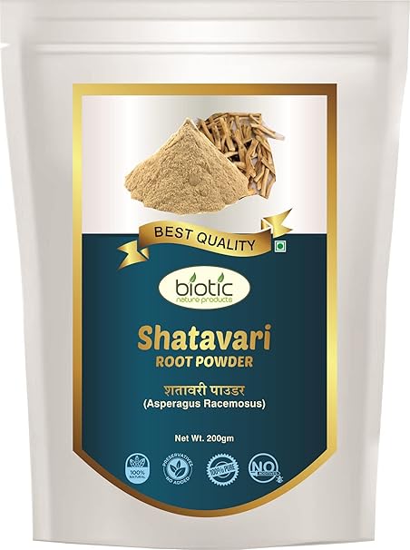 Biotic Natural Shatavari Powder - Asparagus Racemosus - Satavar Churna - Satavari Powder - 200 gm