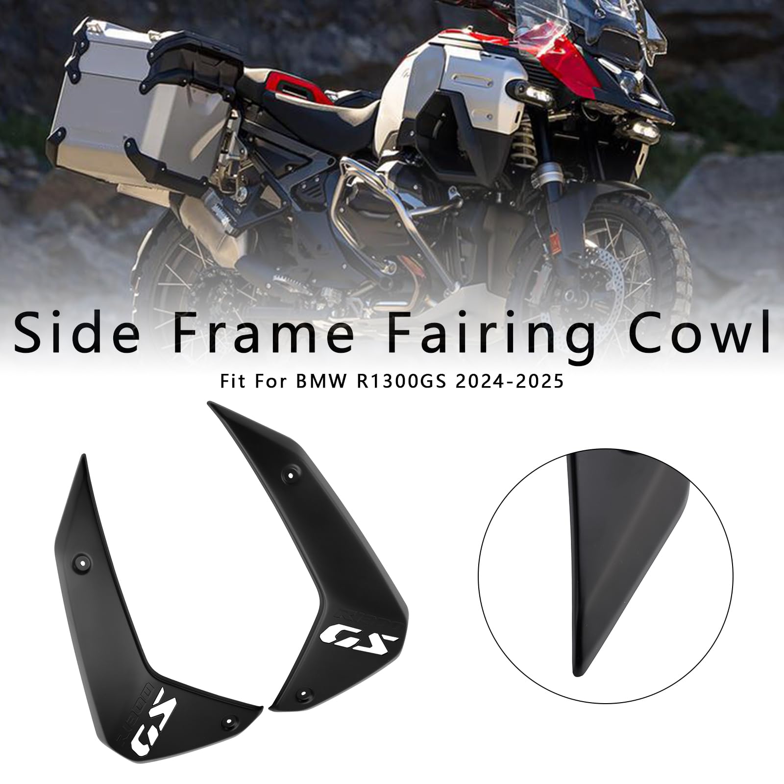 Topteng Carenatura laterale telaio, protezioni radiatore, per BMW R1300GS 2024-2025, nero