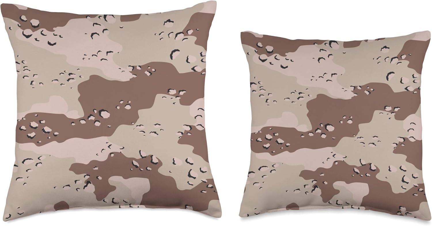 US Army DBDU Camo - Desert BDU - Chocolate Chip Camouflage Throw Pillow