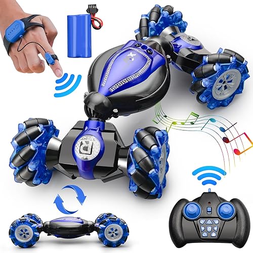 Coches RC a escala 112 coche RC de gestos grandes 4WD 24G 25KMH coche RC rápido controlado a mano todos los terrenos de doble cara auto de control