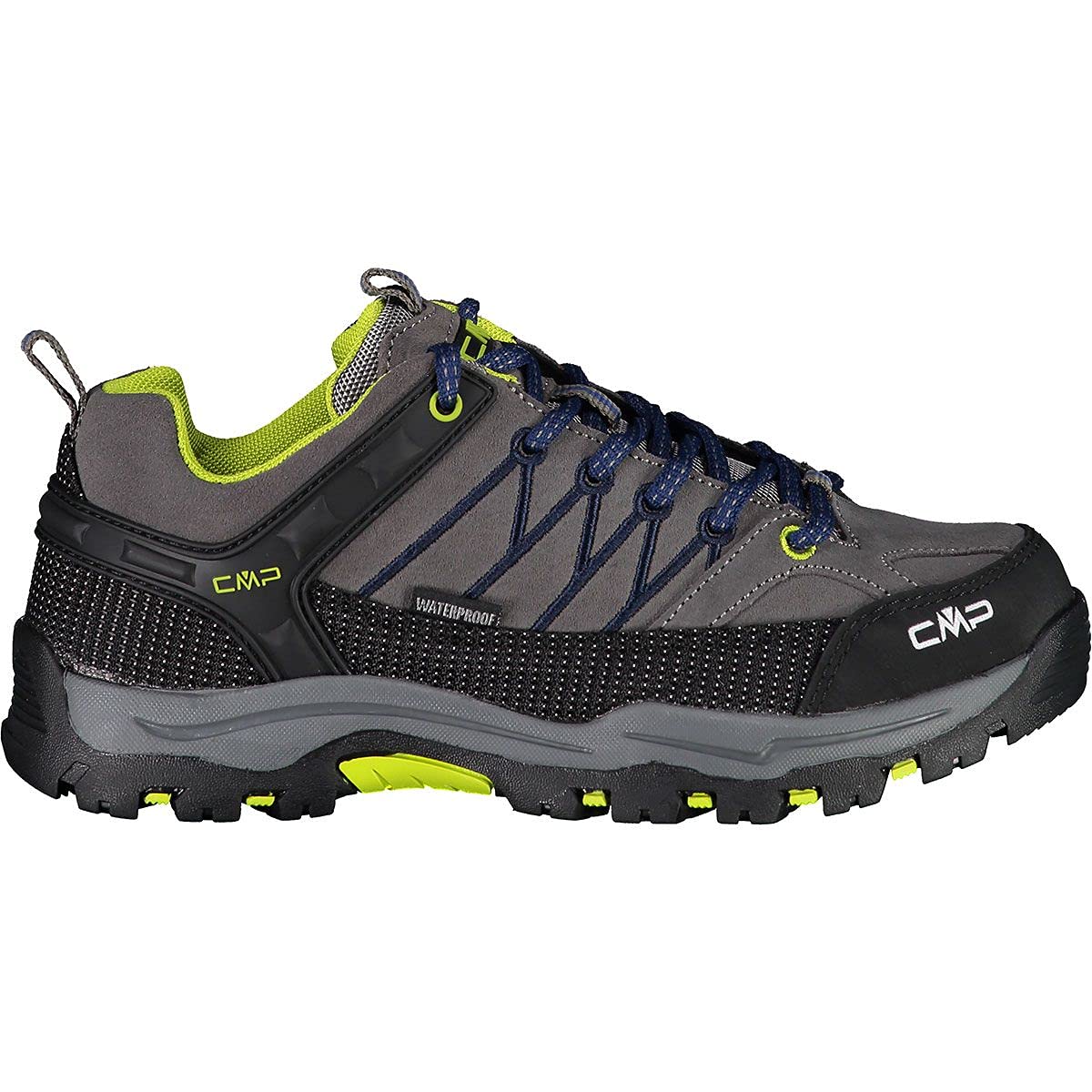 CMP Kids Rigel Low Trekking Shoes Wp, Scarpe da trekking Unisex - Bambini e ragazzi, Graffite-Marine 35UD, 36 EU