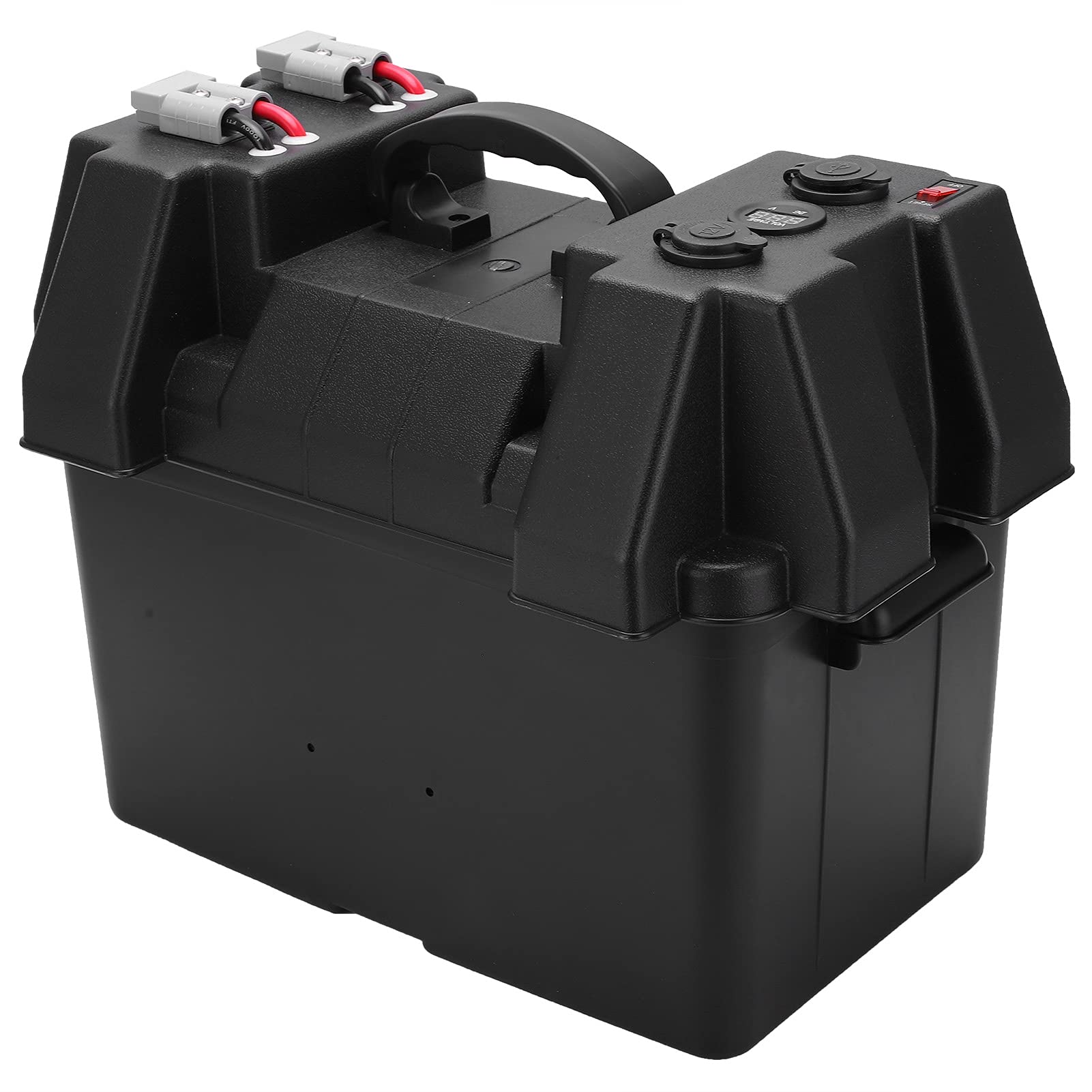TARSHYRY Marine Battery Box, Inteligentne Pudełko Baterii Baterii Marine z Akcesoriami ABS dla Samochodu RV Jacht Ship 12V