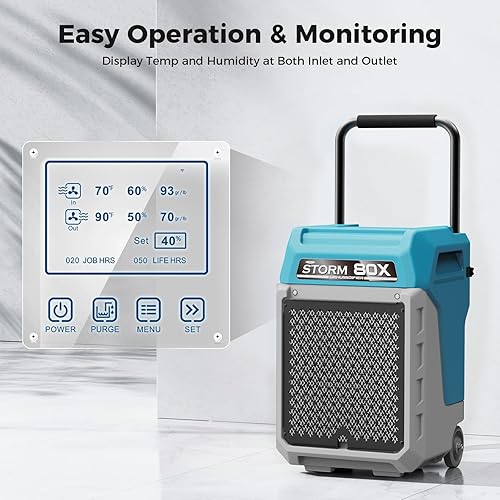 Miniatura 2 de ALORAIR Deshumidificador comercial LGR de 170 pintas con bomba y manguera de drenaje, hasta 2,100 pies cuadrados, deshumidificadores industriales