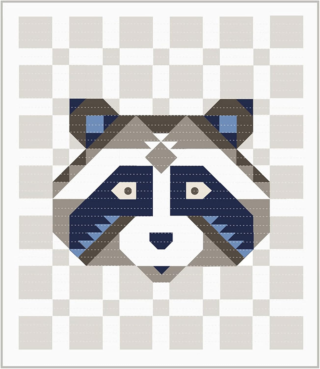 Moda Fabrics Little Raccoon Quilt Kit 38'' x 44'' with Moda Bella Solids Fabric KIT9900BR, Assorted Color