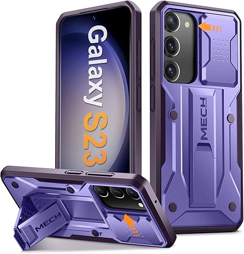 Tongate Funda para Samsung Galaxy S23 con cubierta deslizante para lente de cámara y protector de pantalla, protección militar contra caídas de 10