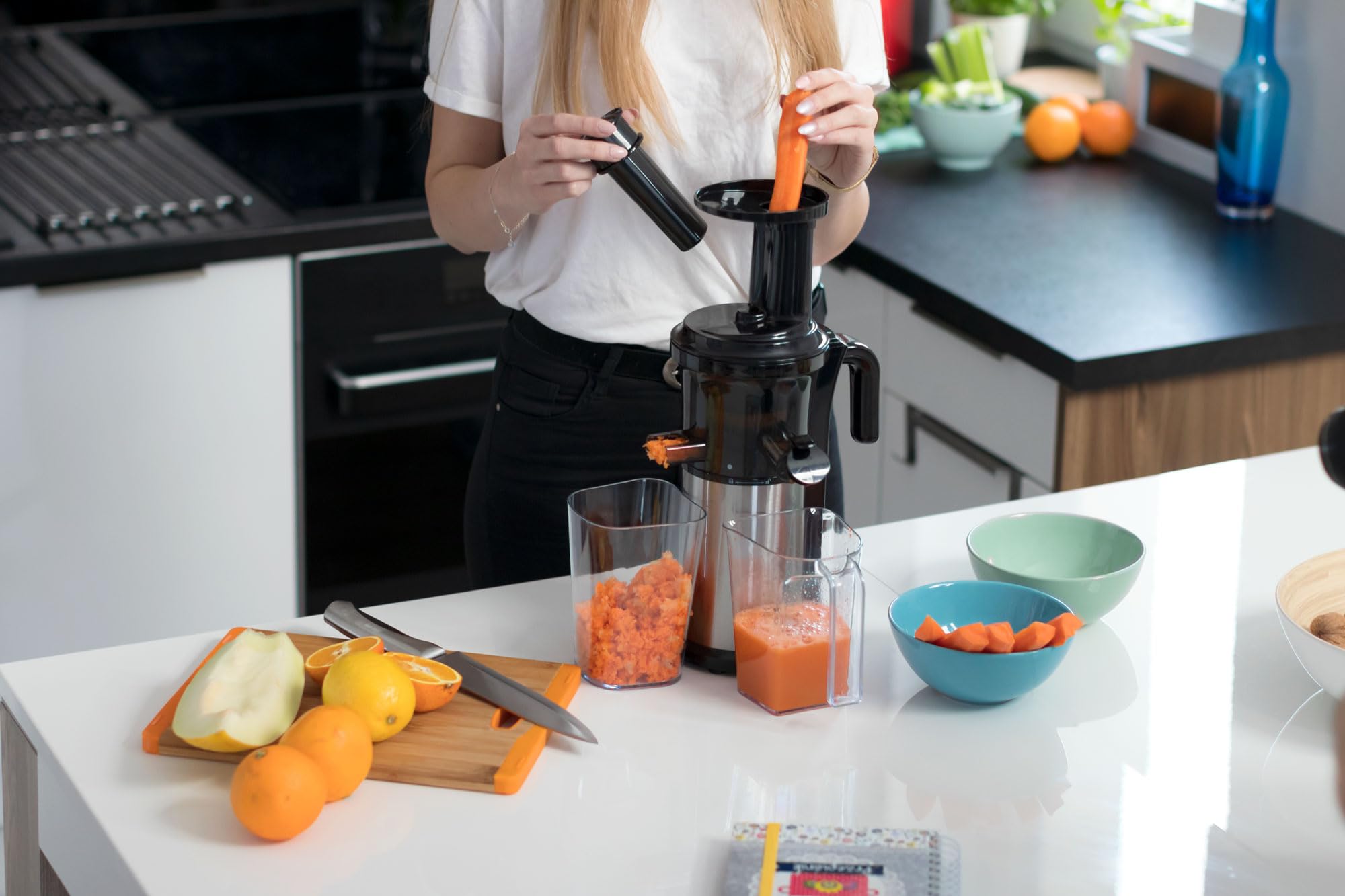 Teesa Wyciskarka Wolnoobrotowa do Soków 200 W BPA Free Stal Nierdzewna TSA3228