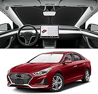 Vista 73 de Parasol de parabrisas de ajuste personalizado para Nissan Titan 2017-2024, bloquea los rayos UV y el calor, parasol de ventana delantera, fácil