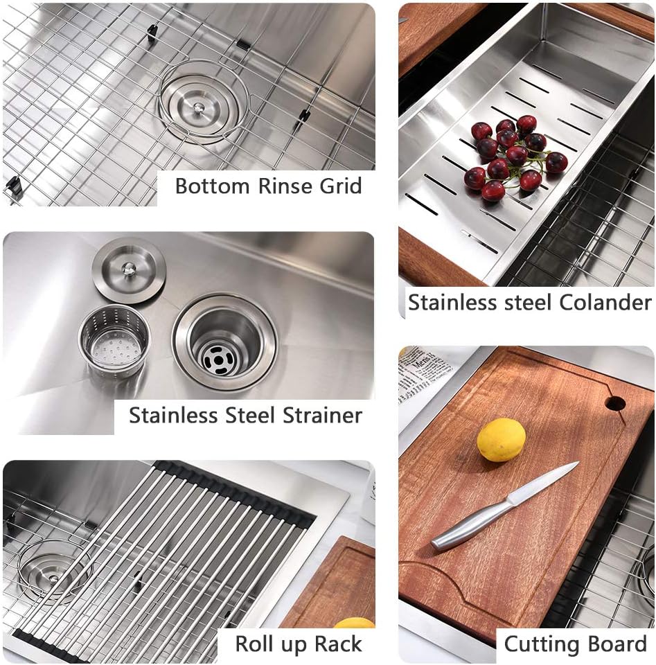 Review 28 Undermount Workstation Kitchen Sink Stainless Steel-SOMRXO 28 Inch Stainless Steel Utility Sink Undermount Workstation Sink 16 Gauge 10 Inch Deep Single Bowl Undermount Kithchen Sink Cheapest 🛒 28 Undermount Workstation Kitchen Sink Stainless Steel-SOMRXO 28 Inch Stainless Steel Utility Sink Undermount Workstation Sink 16 Gauge 10 Inch Deep Single Bowl Undermount Kithchen Sink