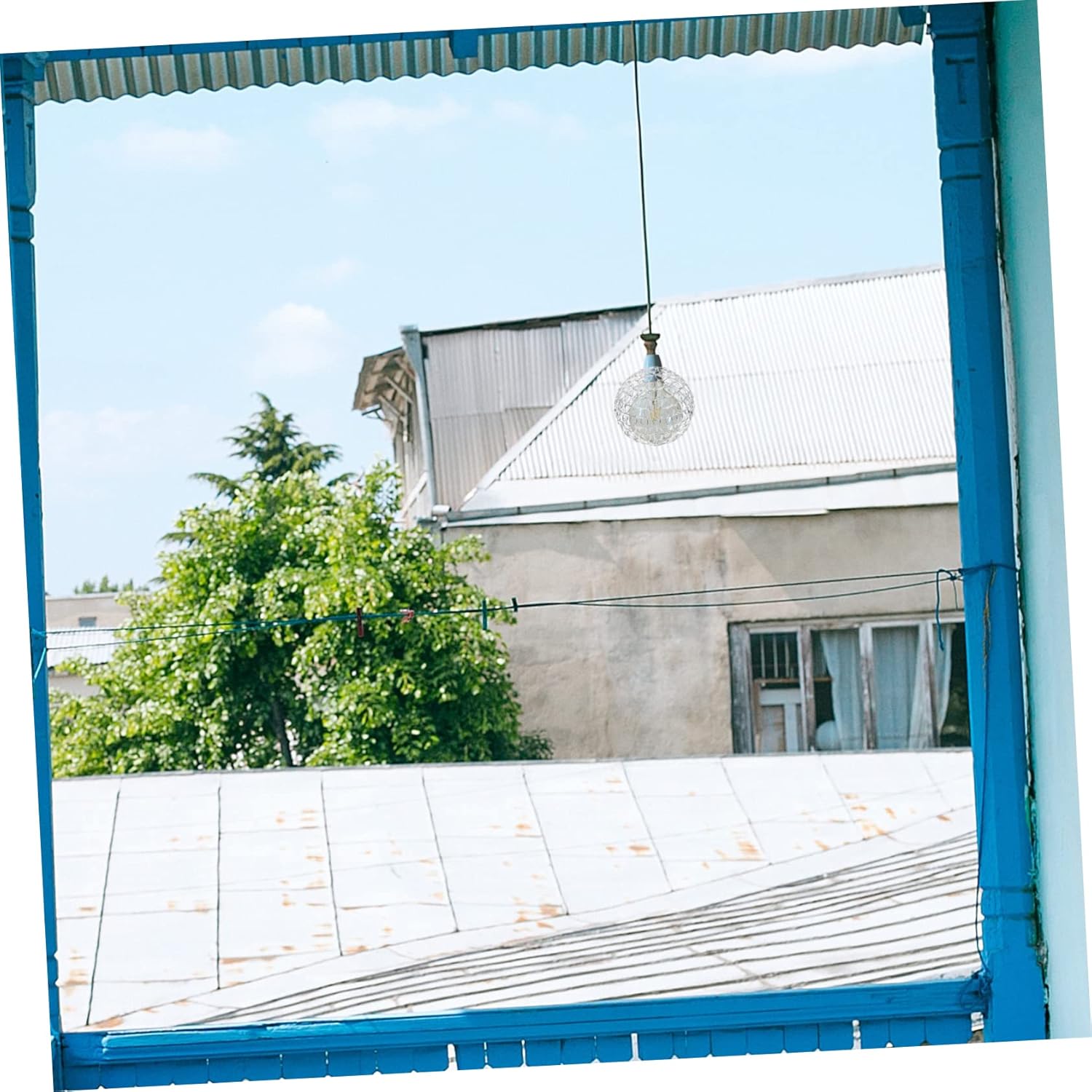 DOITOOL 5pcs Wrought Iron Pendant Light Shade Frame Hollow Carved Design for Easy Bulb Replacement Modern Aisle Lighting for Room Cafe and Hotel Use