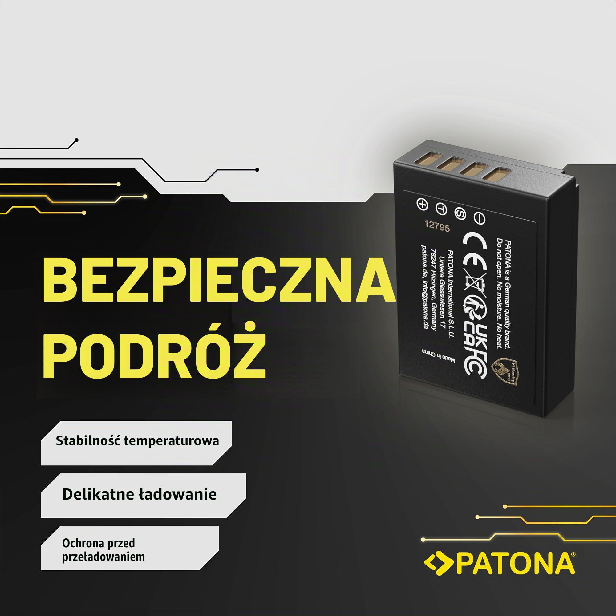 PATONA Zestaw Dual Ładowarka USB-C z 2X NP-W126S Protect, 1210mAh