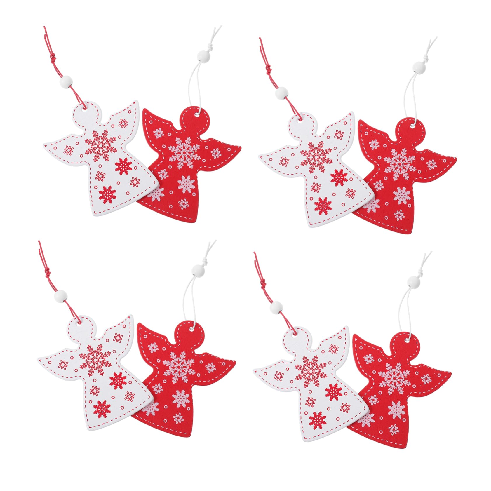 SEWACC 80piezas Adornos Colgantes De Ángel De Madera Para Decoración Navideña Para Árbol De Navidad Decoración De Invierno Colgantes De Madera Para Creación De Navideño