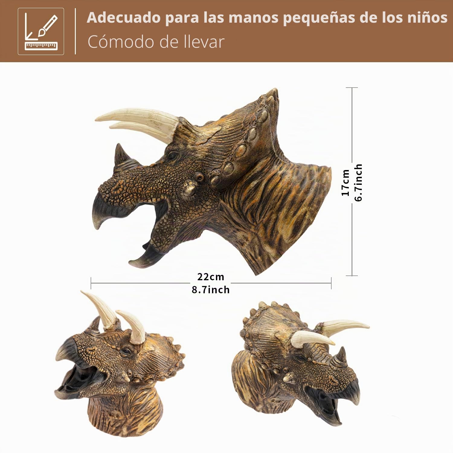 Dinosaurio Marionetas de mano Dino Juguetes de látex Raptor realista Marioneta de cabeza de animal suave juego de juguete de goma T rex Marionetas Tyrannosaurus Dilophosaurus Triceratops Paquete de 3…