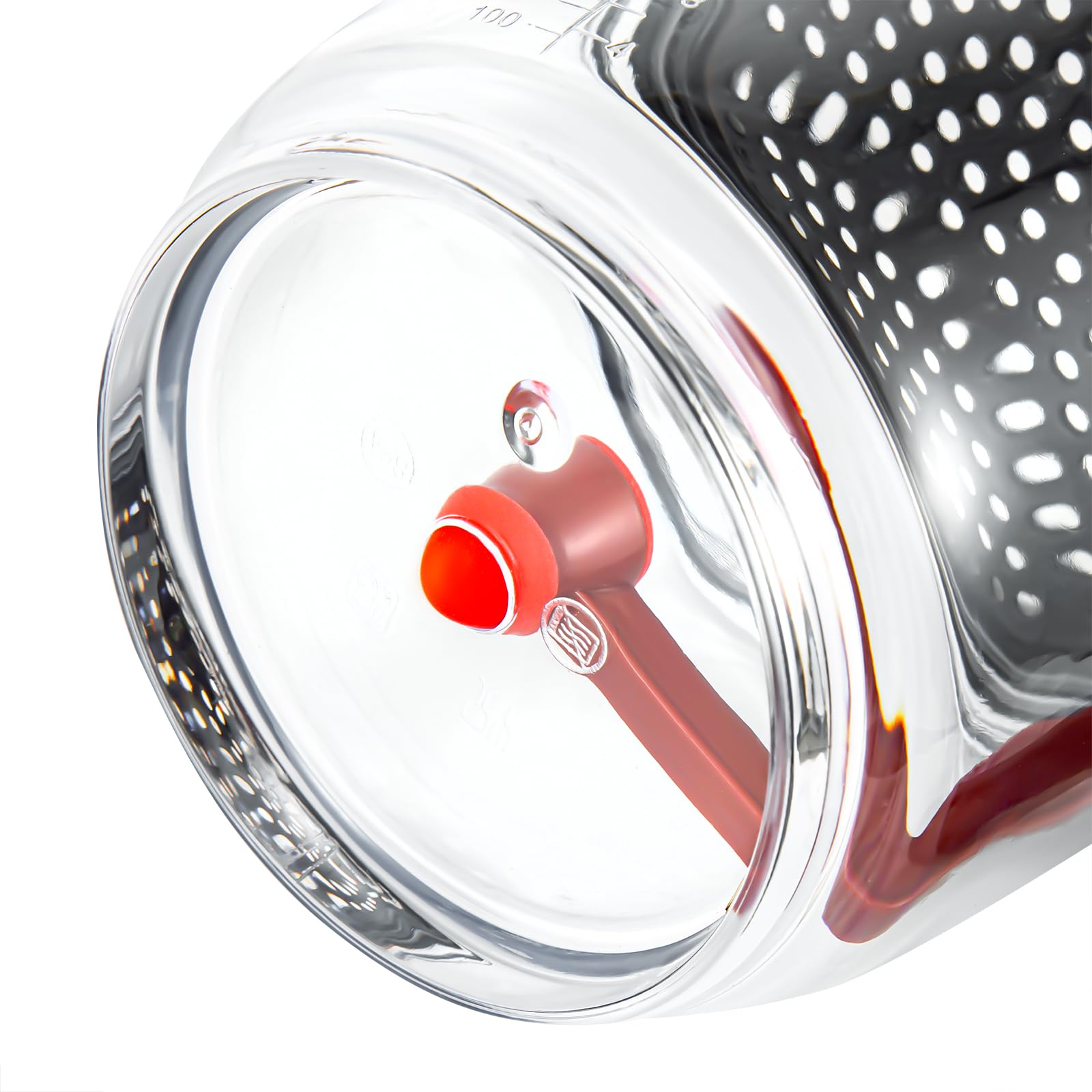 Nizodo Fat Separator Oil Separator with Bottom Release - 4 Cup Gravy Grease Separator for Cooking, Healthier Gravy, Soup, Easy Press Dispenser Oil Separator with Strainer