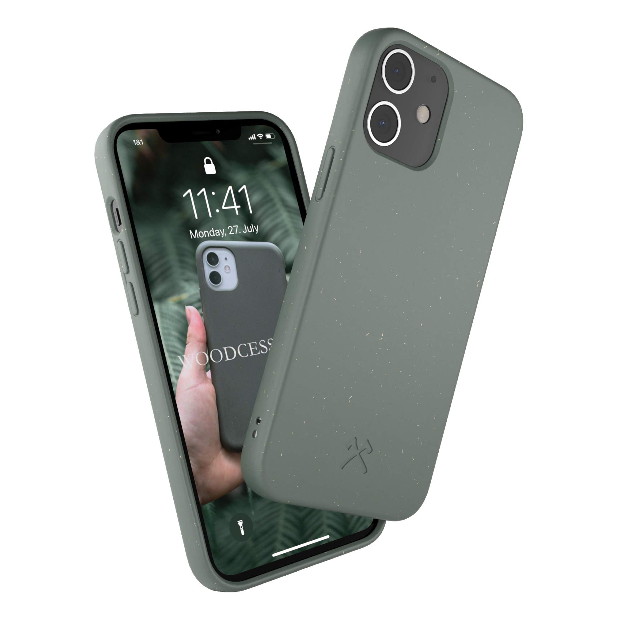 WoodcessoriesPhone Case compatible with iPhone 12 Mini Case Green - Ecofriendly, made from plants