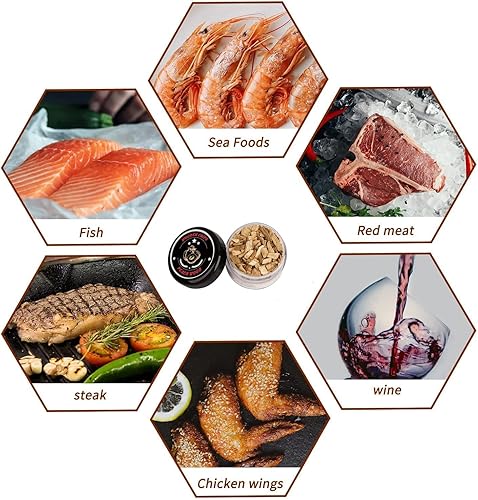 Miniatura 5 de 6 astillas de madera para ahumar, chips de madera para ahumar cócteles, chips de infusor de humo para bebidas, incluye virutas de madera de