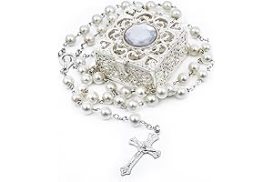 FLAFARY First Communion Rosary for Girls and Boys, Perfect Accessory for First Communion Ceremony