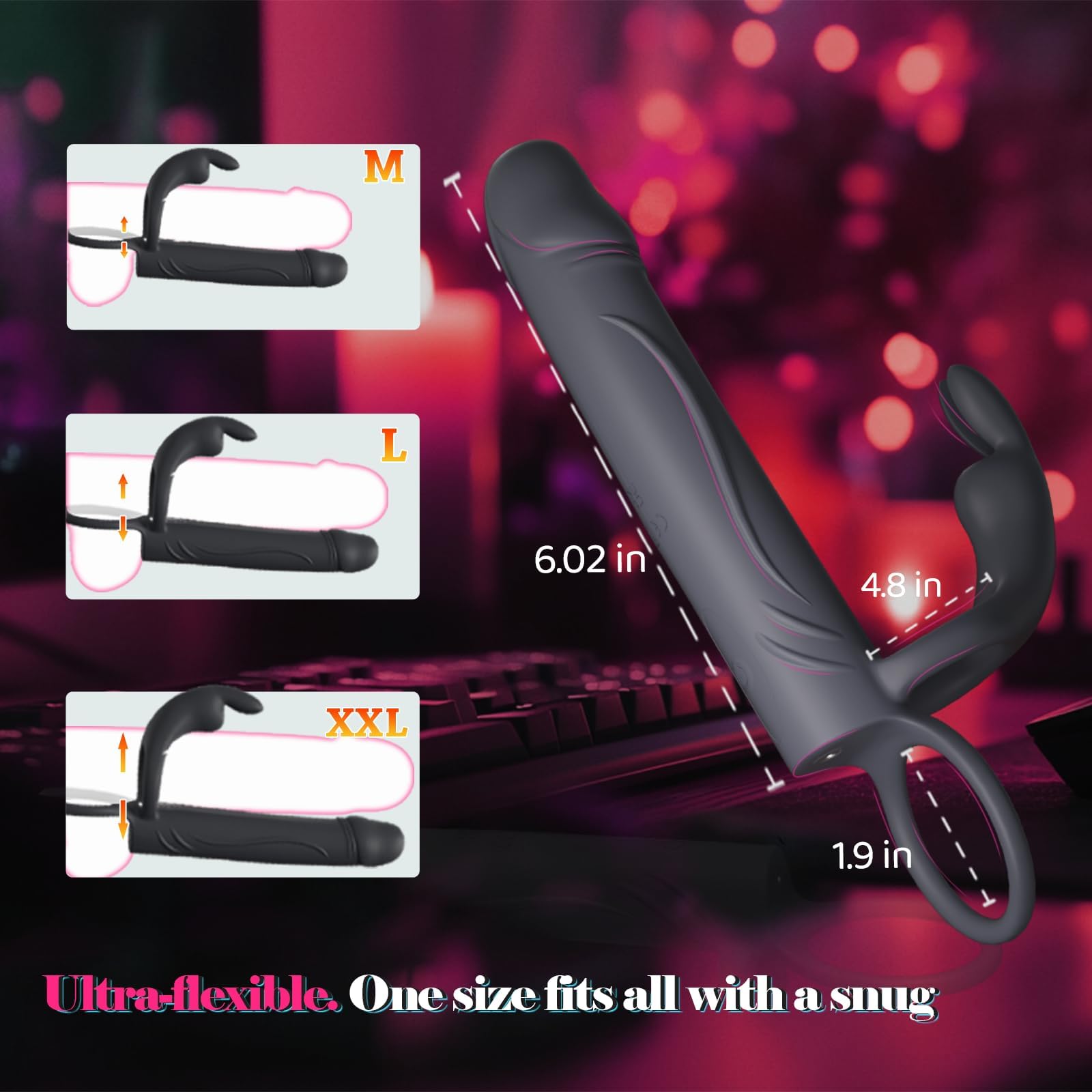 Plug anale vibrante con anello per il pene,stimolatore clitorideo rabbit,doppio dildo anale con strap-on, sex toy anale per coppie,sex toy per uomini e donne, Fatdhu,piccolo anello per pene