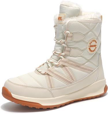 TSIODFO Womens Snow Boots Outdoor Waterproof Winter Boots Fur Lined Cold Weather Shoes