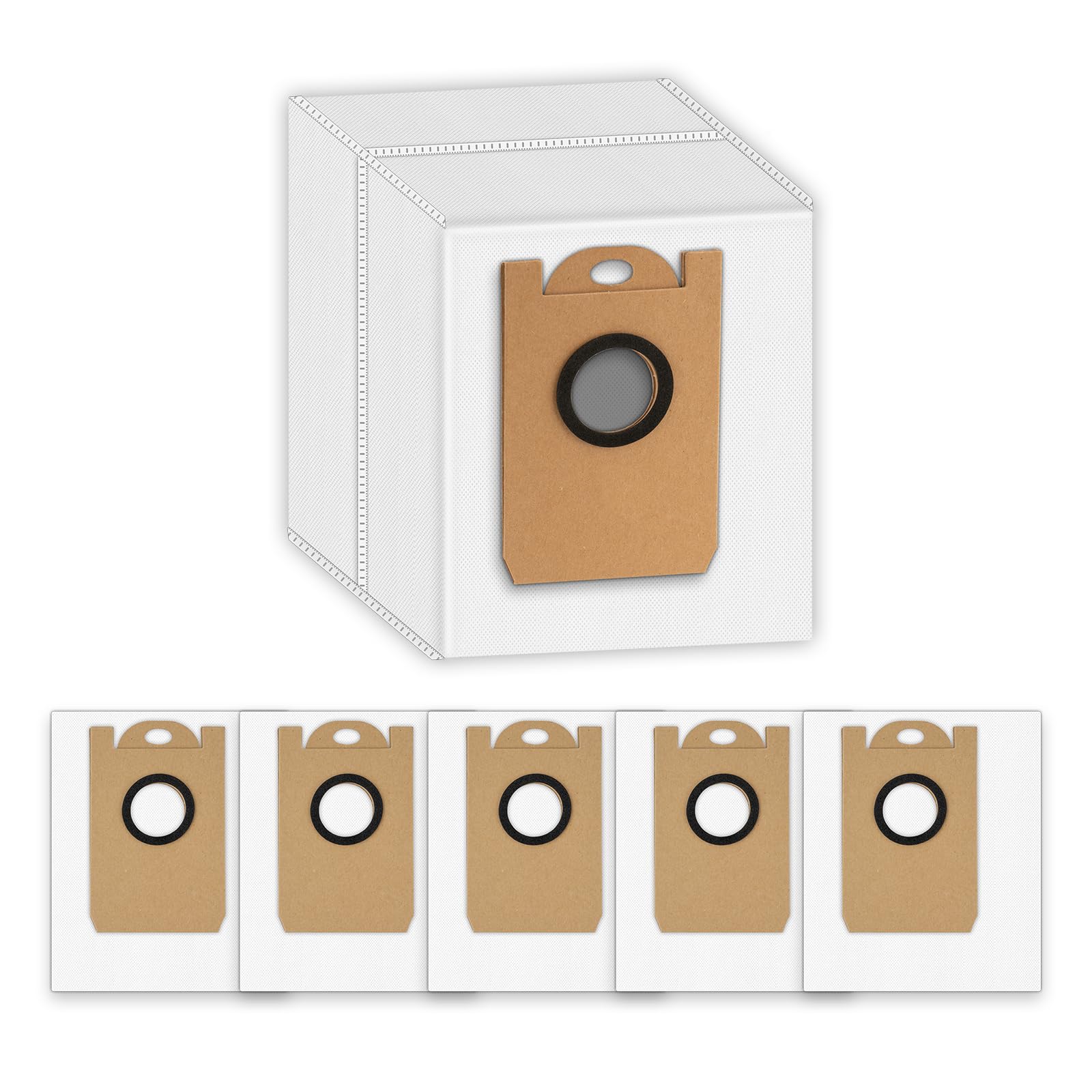 (6 Pack) T20+ Replacement Dust Bags Compatible With Airrobo T20+ Robotic Vacuum Cleaner, Accessories Kit, Large Capacity, Vacuum Bags