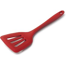 Zeal Silicone Non-Stick Slotted Fish Slice/Cooking Turner 30cm -Red